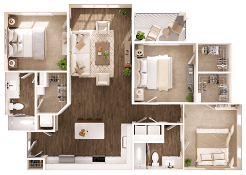 a1 floor plan  1 bedroom  1190 square feet  the cortland